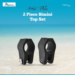 Marine City 2 piezas Bimini Top Boat diapositiva de mandíbula de nailon redonda negra para tubo de 7/8 pulgadas (nylon, tamaño del tubo: 7/8 pulgadas)