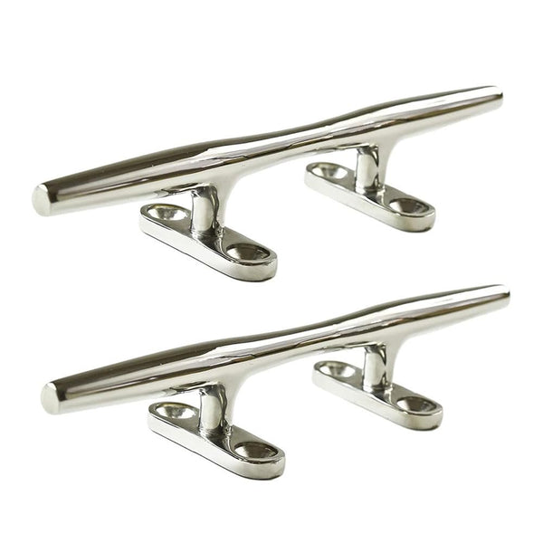 Marine City Cornamusa de amarre de cuerda de amarre para cubierta de base hueca marina de acero inoxidable 316 para yate de barco marino Tamaño: 6 pulgadas (2 piezas)