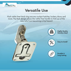 Marine City 316 Stainless Steel Boat Cam Latch – T-Handle, Water-Tight