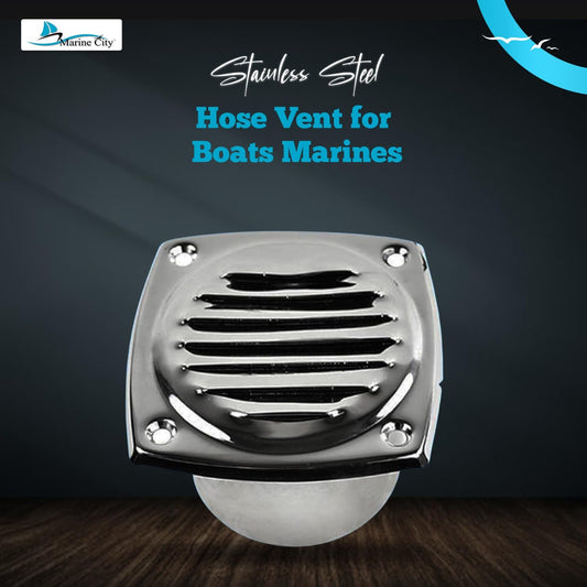 Marine City 304 Stainless Steel Hose Vent, 3” Diameter, Polished Louvered Design