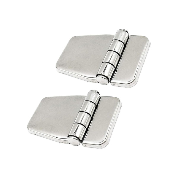 Marine City Stainless Steel 5-Point Fixing Short Sided Strap Hinges with Cover Cap