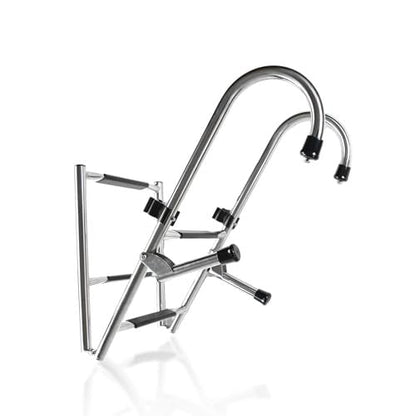 MARINE CITY 2+2 Steps Folding Dock Ladder – 304 Stainless Steel, Anti-Slip MARINE CITY