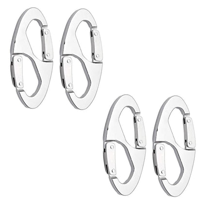 Marine City 8-Shape Carabiner Snap Hook – Aluminum Alloy for Bags (Pack of 4)