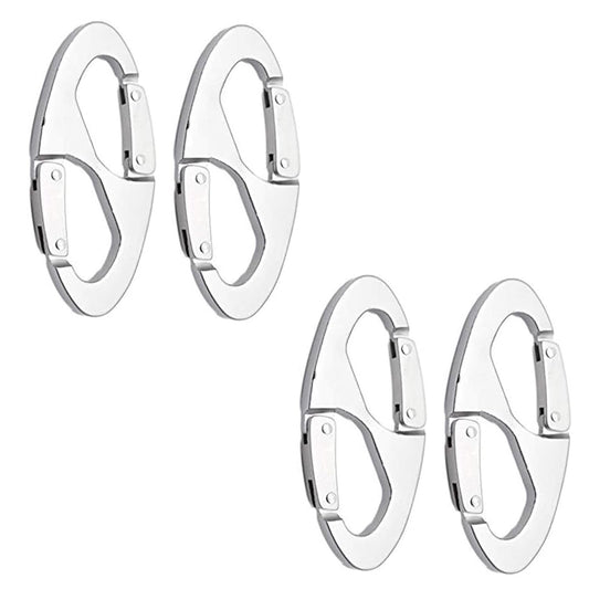 Marine City 8-Shape Carabiner Snap Hook – Aluminum Alloy for Bags (Pack of 4)