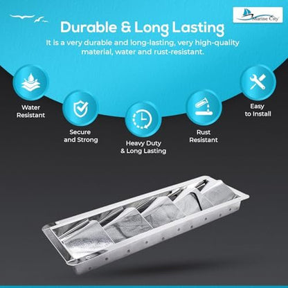 Marine City 5-Slot Louvered Vent – Stainless Steel, Corrosion-Resistant