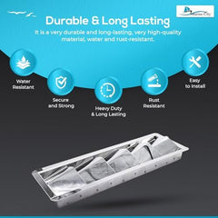 Marine City 5-Slot Louvered Vent – Stainless Steel, Corrosion-Resistant