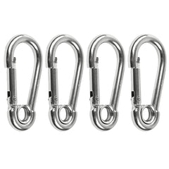 Marine City 316 Stainless-Steel 3-1/2” Carabiners/Clip Snap Hook with Ring for Sailing, Fishing, Hiking