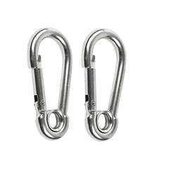 Marine City 316 Stainless-Steel 4” Carabiners/Clip Snap Hook with Ring for Sailing, Fishing, Hiking