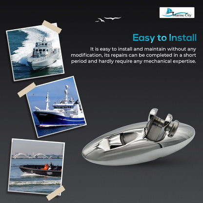Marine City 316 Stainless Steel Quick Release Mount Swivel Hinge for Bimini Top (1 Pcs)