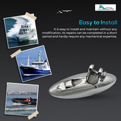 Marine City Bisagra giratoria de montaje de liberación rápida de acero inoxidable 316 para toldo Bimini (1 unidad)