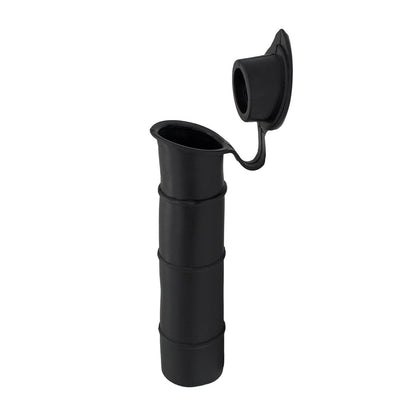 Marine City Black PVC Rod Holder with Cover – 6-7/8” Injection Molded Rod Holder MARINE CITY