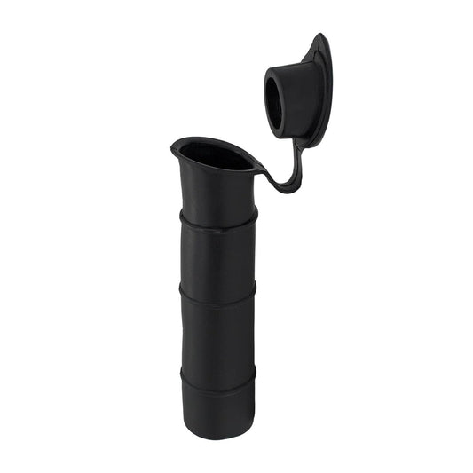Marine City Black PVC Rod Holder with Cover – 6-7/8” Injection Molded Rod Holder MARINE CITY