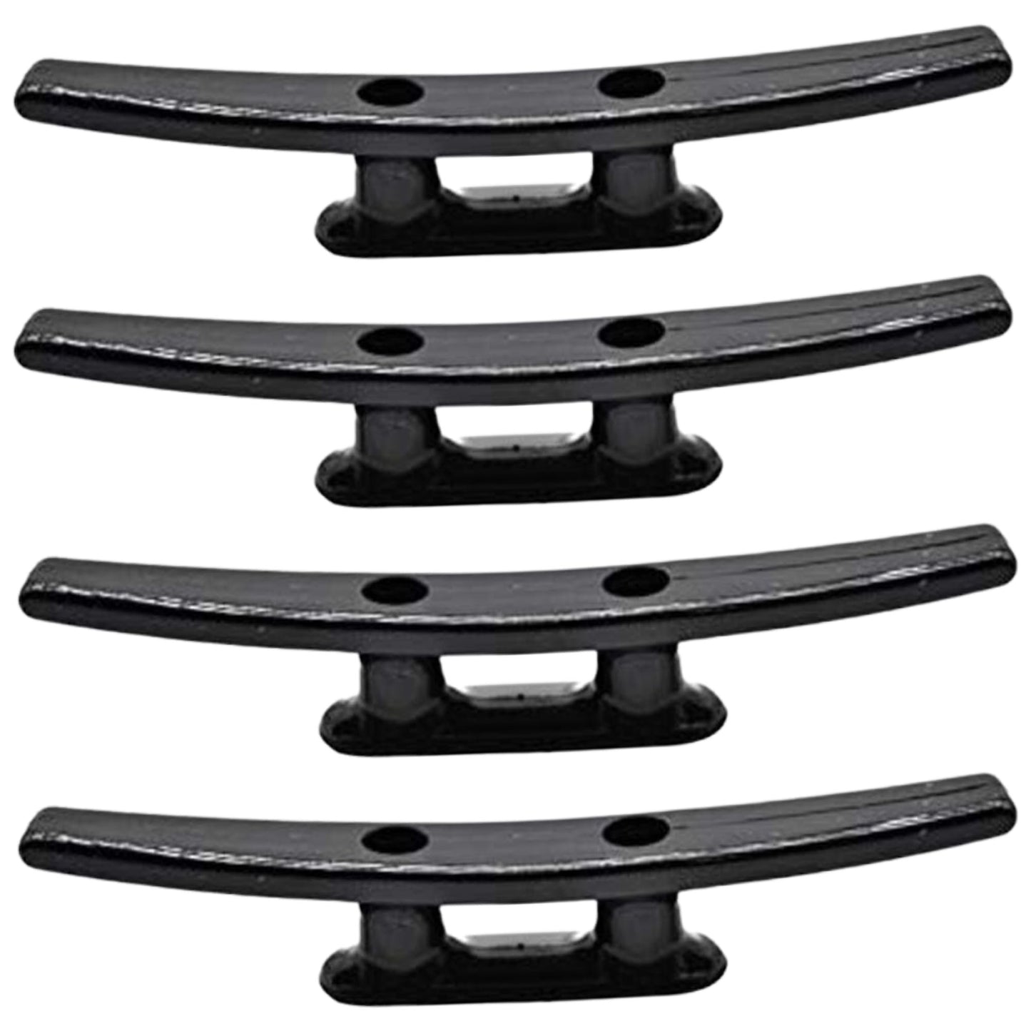 Marine City Taco de nailon negro de alto impacto para muelle/barco de 6" (4 piezas)