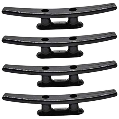 Marine City Taco de nailon negro de alto impacto para muelle/barco de 6" (4 piezas)