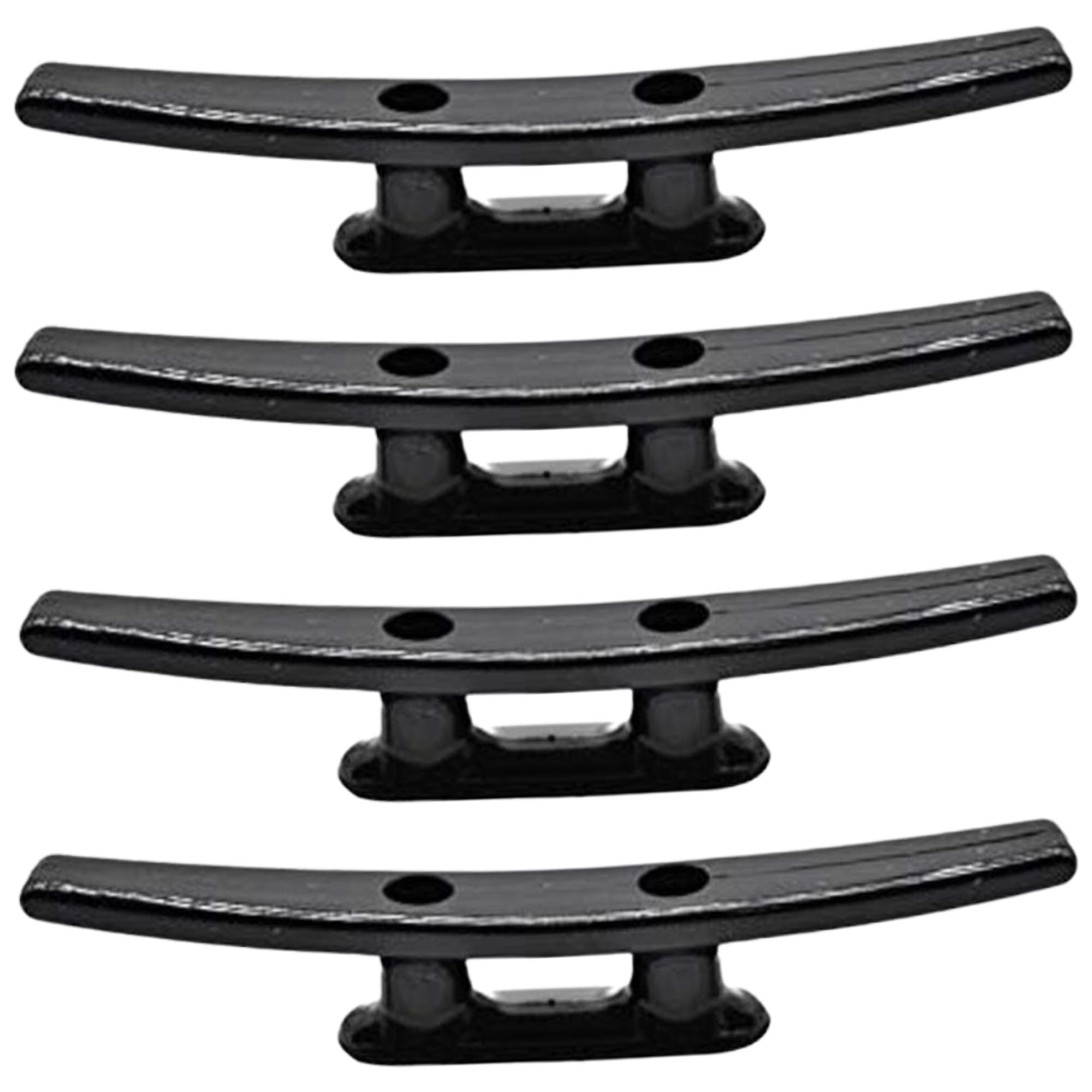 Marine City Taco de nailon negro de alto impacto para muelle/barco de 6" (4 piezas)