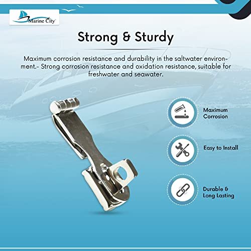 MARINE CITY 316 Stainless Steel Easy Install Door Hasp – Swivel Safety Hasp