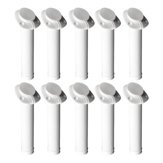 MARINE CITY White Nylon Flush Mount Rod Holder – UV Stabilized 30° (Pack of 10)