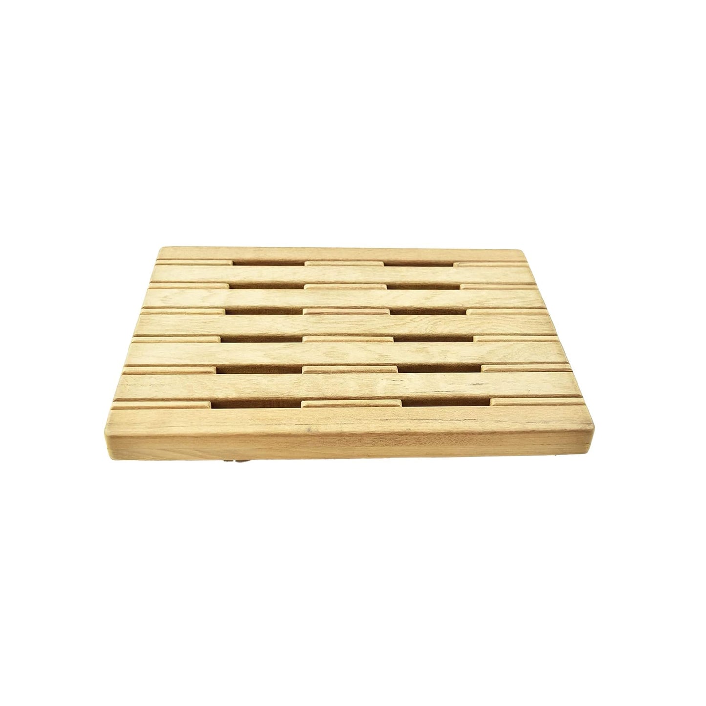 Marine City Banco plegable de teca para montaje en pared con ranuras para barco, cuarto de ducha, vapor, sala de sauna (18 pulgadas x 13 pulgadas)