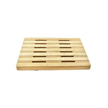 Marine City Banco plegable de teca para montaje en pared con ranuras para barco, cuarto de ducha, vapor, sala de sauna (18 pulgadas x 13 pulgadas)