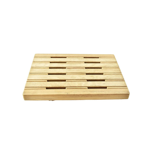 Marine City Teak Wall Mount Fold-Down Bench 18" × 13" Folding Seat with Brackets