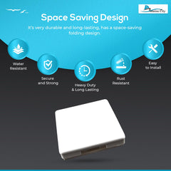 Marine City White Adjustable Folding Cup Holder – ABS Plastic (Pack of 2)