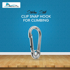 Marine City 316 Stainless-Steel 2” Carabiners/Clip Snap Hook with Ring for Sailing, Fishing, Hiking