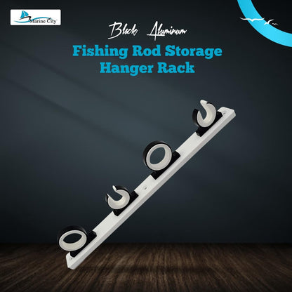 Marine City 4-Rod Reel Fishing Rod Storage Hanger Rack – Aluminum Marine City