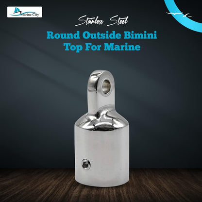 Marine City 316 Stainless Steel Bimini Top Round Outside Eye End 7/8” OD Tubes Marine City