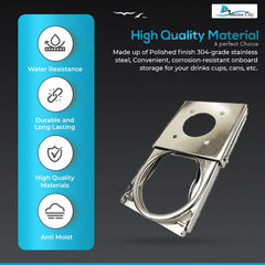 Marine City Adjustable Folding Drink Cup Holder – 304 Stainless Steel