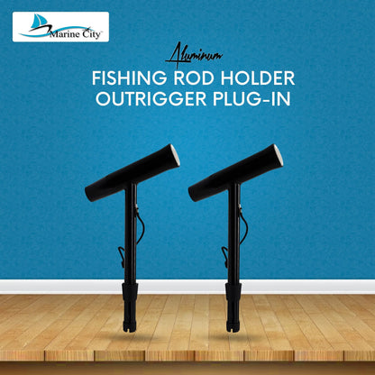 Marine City Stainless Steel Fishing Rod Holder Outrigger Plug-in Rod Pod (2 Pcs)