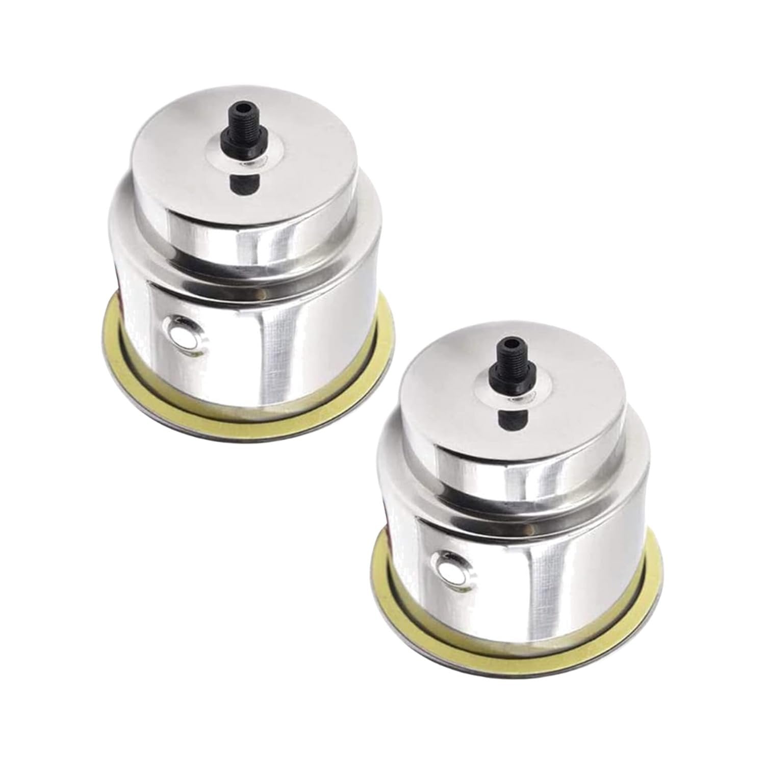 Marine City Stainless Steel Red LED Ring Cup Holder with Center Drain (2 Pcs)