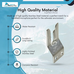 Clip para micrófono de acero inoxidable Marine City