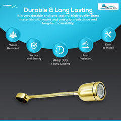 Marine City Brass Gooseneck LED Cabin Reading Light – 12V Warm White (Pack of 4)