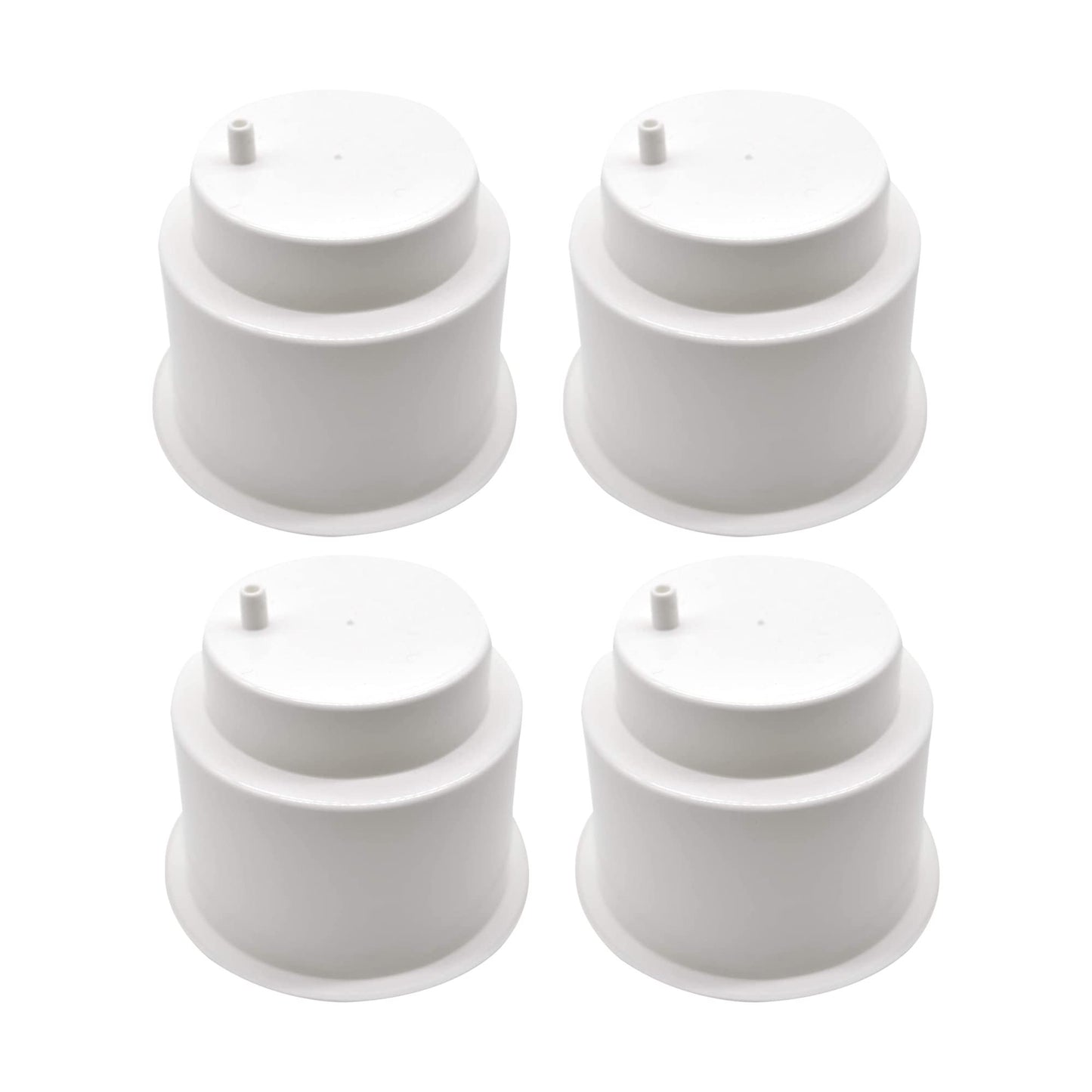 Marine City White Plastic Cup Holder with Side Drain – Drink & Can Holder(4 Pcs)