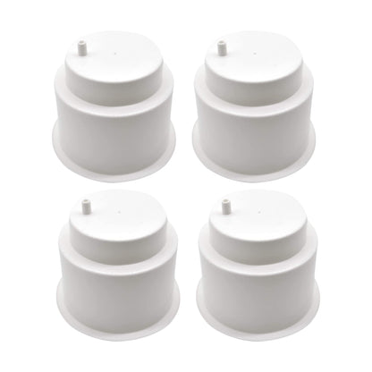 Marine City White Plastic Cup Holder with Side Drain – Drink & Can Holder(4 Pcs)