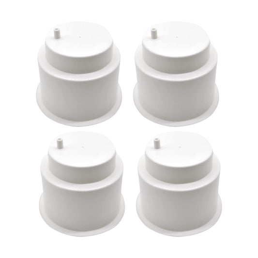 Marine City White Plastic Cup Holder with Side Drain – Drink & Can Holder(4 Pcs)