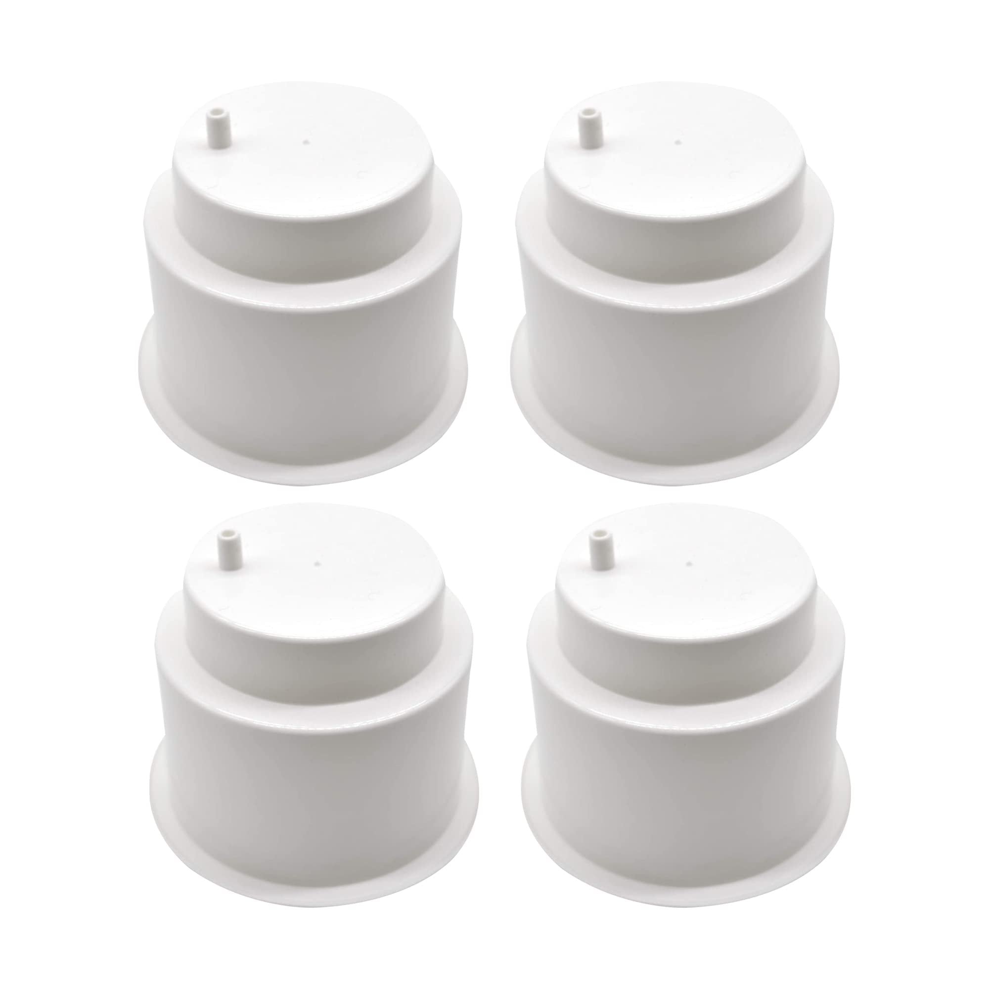 Marine City White Plastic Cup Holder with Side Drain – Drink & Can Holder(4 Pcs)