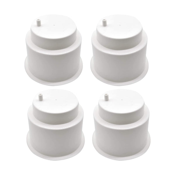 Marine City White Plastic Cup Holder with Side Drain – Drink & Can Holder(4 Pcs)