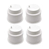Marine City White Plastic Cup Holder with Side Drain – Drink & Can Holder(4 Pcs)