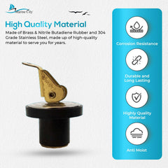 Marine City Brass Snap Lock Baitwell Plugs – 3/4