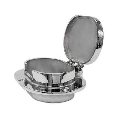 MARINE CITY 316 Stainless Steel Oval Deck Pipe – Spring-Loaded Cover Marine