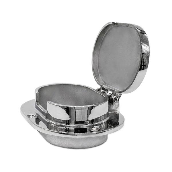 Marine City 316 Stainless Steel Chain Oval Deck Pipe Sturdy Durable in the Salt Water Environment Smooth Gloss Finish Polished Functional Design for RV Marine Boat Yacht