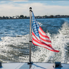 Marine City 30” 304 Stainless Steel Flagpole – 7/8” Diameter with 1” Socket End