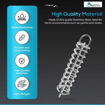 Marine City Boat Anchor Dock Line Mooring Spring – 304 Stainless Steel,13-3/16" Marine City