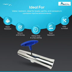 Soporte para caña de pescar ajustable con abrazadera para rieles de 1