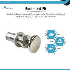 Taco de guardabarros retráctil de acero inoxidable 316 de grado Marine City para barco marino, yate, accesorio lateral