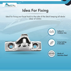 MARINE CITY Bimini Top Deck Hinge with Removable Pin 316 Stainless Steel (4 Pcs)