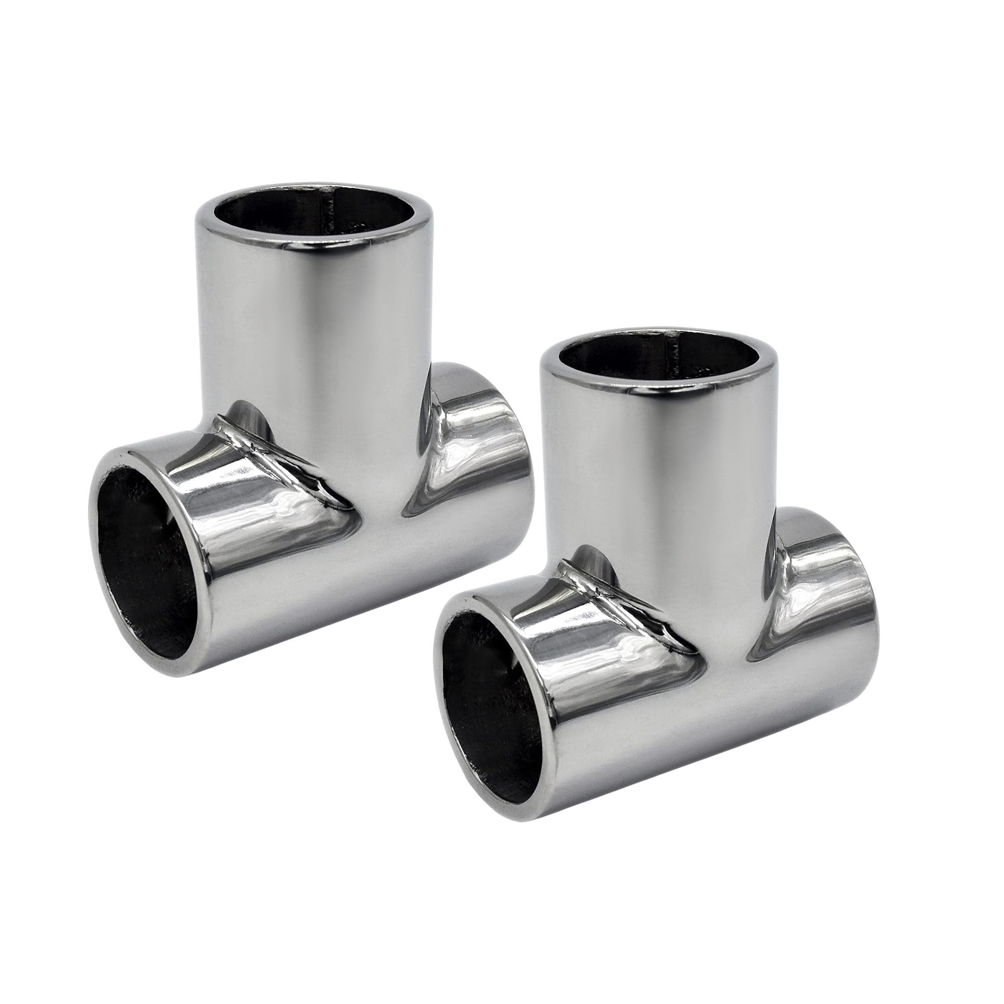 Marine City Stainless Steel 3-Way Tee Connector Hand Rail Fittings– 45°/60°/90°