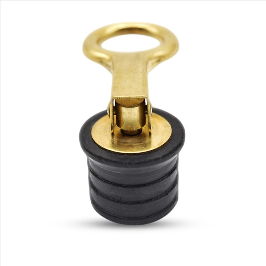 Marine City 1-Inch Brass Snap Handle Drain Plug – Durable, Corrosion-Resistant