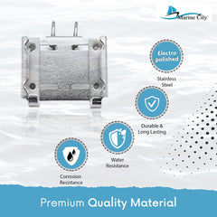 Marine City Horizontal Stanchion Rail Mount Anchor Bracket (for 1” to 1-1/4“ Rails)